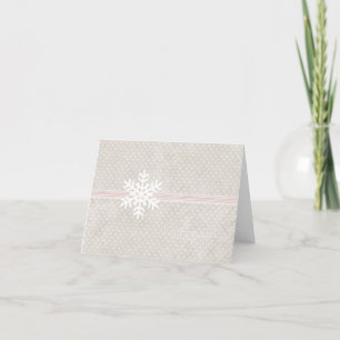 Sneeuwvlok Kleine Hart Streep Winter Kerstkaart Feestdagen Kaart