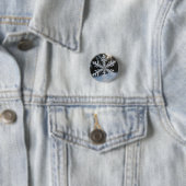 Sneeuwvlok knop ronde button 3,2 cm (In situ)