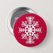 Sneeuwvlok Knop Ronde Button 7,6 Cm (Voorkant /achterkant)