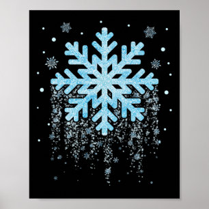 Sneeuwvlok Kostuum Winter Kerst Overeenkomende Her Poster