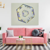 Sneeuwvlok kristal 2 canvas afdruk (Insitu (Woonkamer))