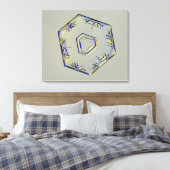 Sneeuwvlok kristal 2 canvas afdruk (Insitu (Slaapkamer))