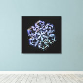 Sneeuwvlok kristal 3 canvas afdruk (Insitu (Houten vloer))