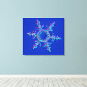 Sneeuwvlok kristal 4 canvas afdruk (Insitu (Houten vloer))