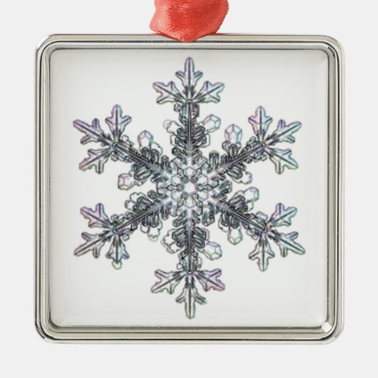 Sneeuwvlok, kristal metalen ornament (Voorkant)