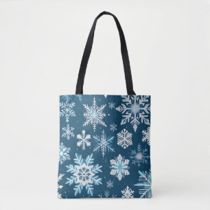 sneeuwvlok kristallen boodschappentas tote bag