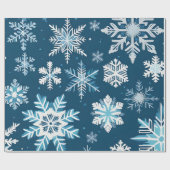 sneeuwvlok kristallen inpakpapier (Vlak)