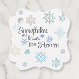 Sneeuwvlok Kusjes uit de Hemel Cadeautags Bedankjes Labels