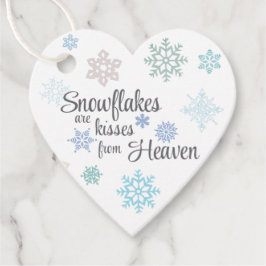 Sneeuwvlok Kusjes uit de Hemel Cadeautags Bedankjes Labels