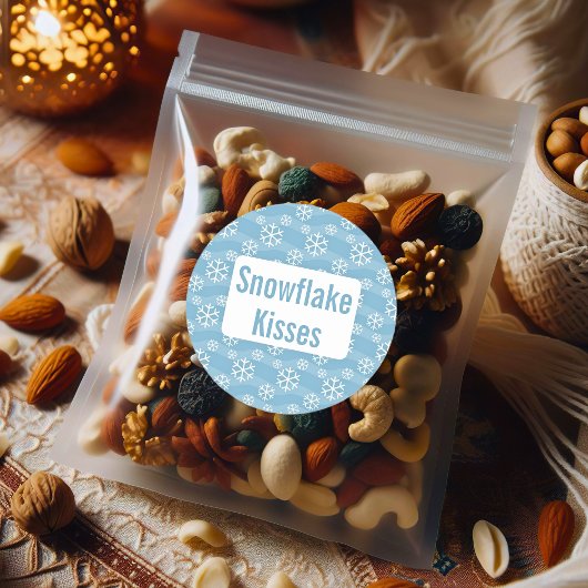 Sneeuwvlok kust blauwe wintervakantie stickers