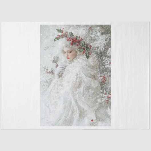 Sneeuwvlok Lady Tissuepapier (Voorkant)