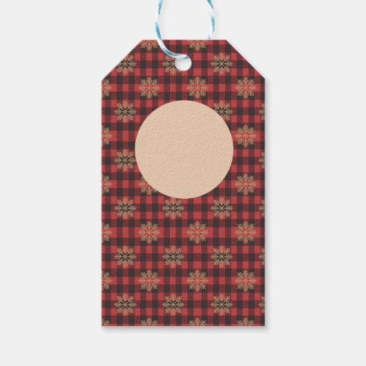 Sneeuwvlok Land Kerstmis  Cadeaulabel (Voorkant)