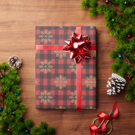 Sneeuwvlok Landelijke Kerst Inpakpapier