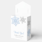 Sneeuwvlok Lapis Blauw Zilver Bruiloft Dank u Bedankdoosjes (Geopend)