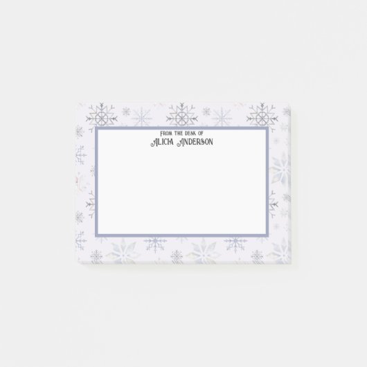 Sneeuwvlok Leuke Waterverf Van Het Bureau Van Stic Post-it® Notes (Voorkant)