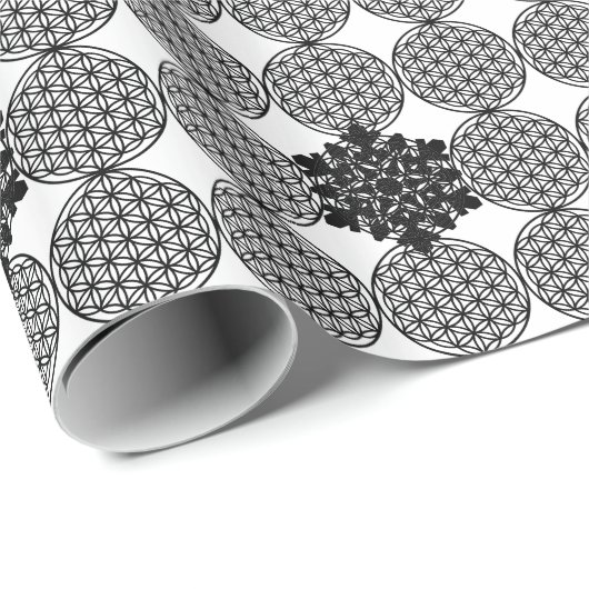 Sneeuwvlok - levensbloem cadeaupapier (Rol Hoek)