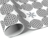 Sneeuwvlok - levensbloem cadeaupapier (Rol Hoek)