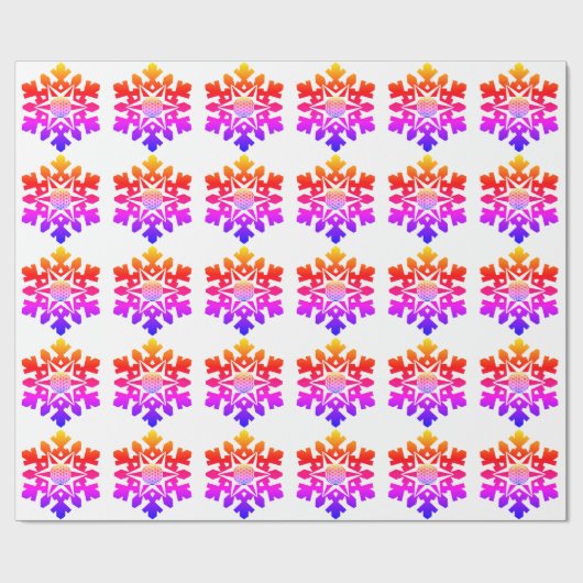 Sneeuwvlok - levensbloem cadeaupapier (Vlak)