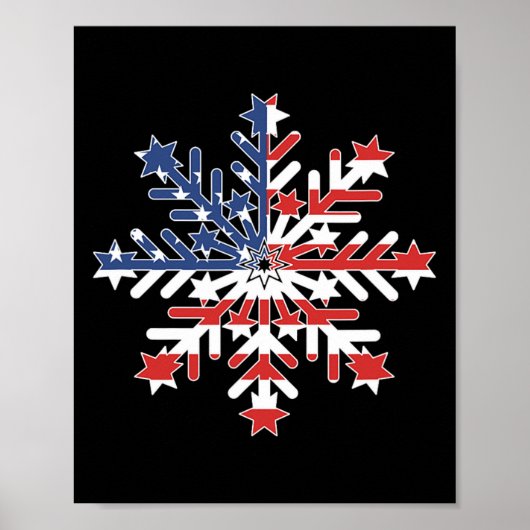 Sneeuwvlok - Liberaal Democratisch voor 4 juli Poster (Voorkant)