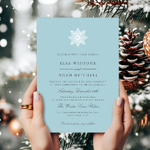 Sneeuwvlok Lichtblauw Winter Foto Formele Huwelijk