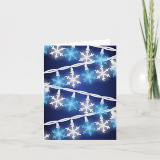 Sneeuwvlok Lichtjes Kaart (Voorkant)