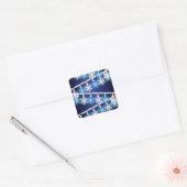 Sneeuwvlok Lichtjes Vierkante Sticker (Envelop)