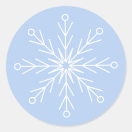 Sneeuwvlok Lijnkunst Blauwe Sticker