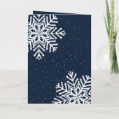 Sneeuwvlok Lijst Kerstmis Familie Foto Kaart (Achterkant)