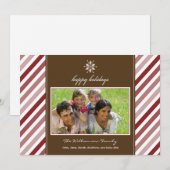 Sneeuwvlok lint aangepaste gezinsvakantiekaart (ro feestdagenkaart (Voorkant / Achterkant)