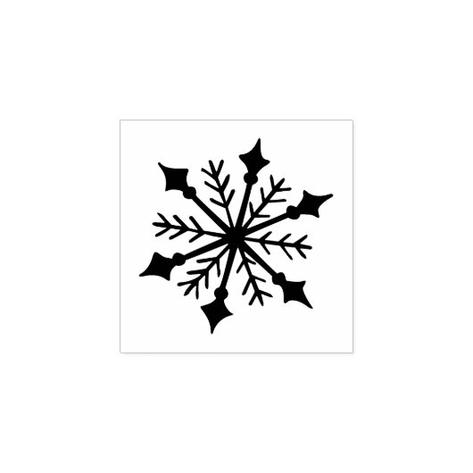 Sneeuwvlok - Loyalty Kaart Devaluatie Rubberstempel (Afrduk)