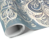 Sneeuwvlok Mandala in Frosty Hues 3 Cadeaupapier (Rol Hoek)