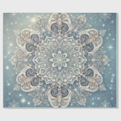 Sneeuwvlok Mandala in Frosty Hues 3 Cadeaupapier (Vlak)