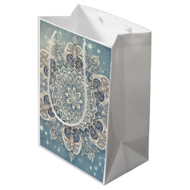 Sneeuwvlok Mandala in Frosty Hues 3 Medium Cadeauzakje