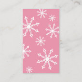 Sneeuwvlok meisjes Baby shower Luier Raffle Ticket Informatiekaartje (Achterkant)