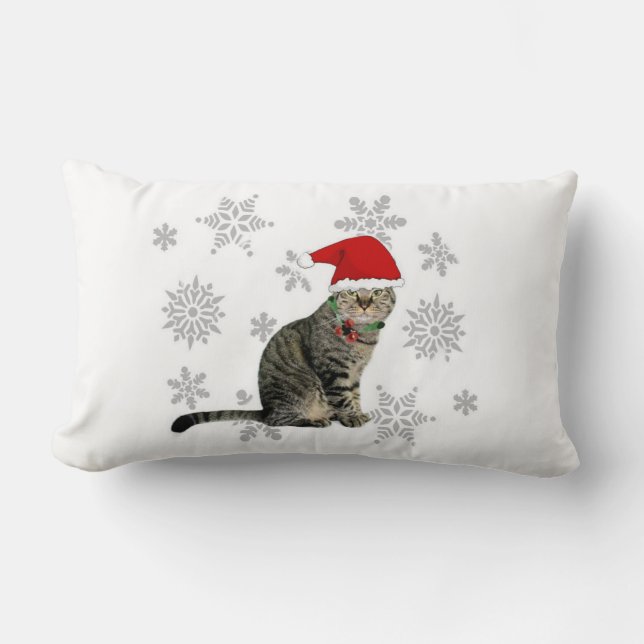 Sneeuwvlok Meow Kerstkussen, 2-zijdig Kussen (Voorkant)