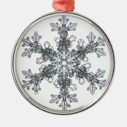 Sneeuwvlok Metalen Ornament (Voorkant)