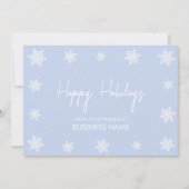 Sneeuwvlok Moderne Zakelijke Kerstkaart Kaart (Voorkant)