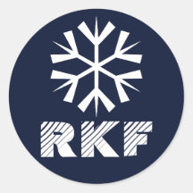 Sneeuwvlok Monogram Kerststickers
