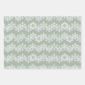 Sneeuwvlok Monogram Pastel Inpakpapier Vellen (Voorkant)