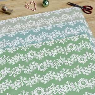 Sneeuwvlok Monogram Pastel Inpakpapier Vellen