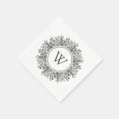 Sneeuwvlok Monogram Servet (Hoek)