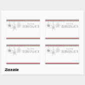 Sneeuwvlok Naam Badge Rechthoekige Sticker (Vel)