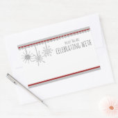 Sneeuwvlok Naam Badge Rechthoekige Sticker (Envelop)