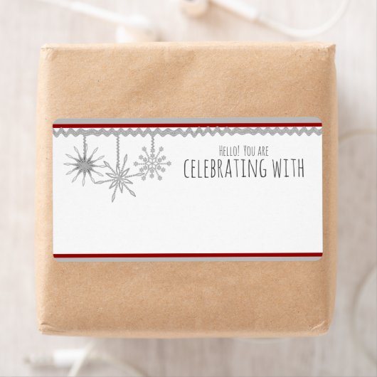 Sneeuwvlok Naam ID Badge Stickers (Insitu)