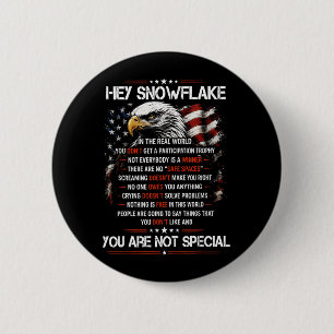 Sneeuwvlok Niet Spegovernment Agencyl Patriottisch Ronde Button 5,7 Cm