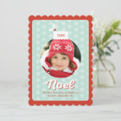  sneeuwvlok Noel kerstfotokaart Feestdagenkaart (Staand voorkant)