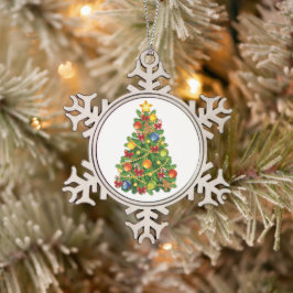 Sneeuwvlok omlijst ornament