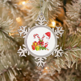 Sneeuwvlok omlijst ornament