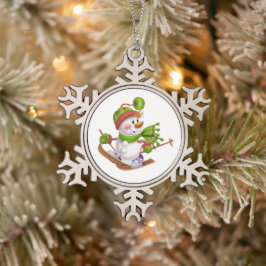 Sneeuwvlok omlijst ornament
