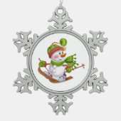 Sneeuwvlok omlijst ornament (Voorkant)